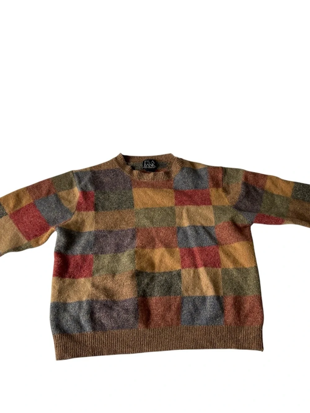 Vintage JOS. A. Bank patchwork sweater 🤎🍂